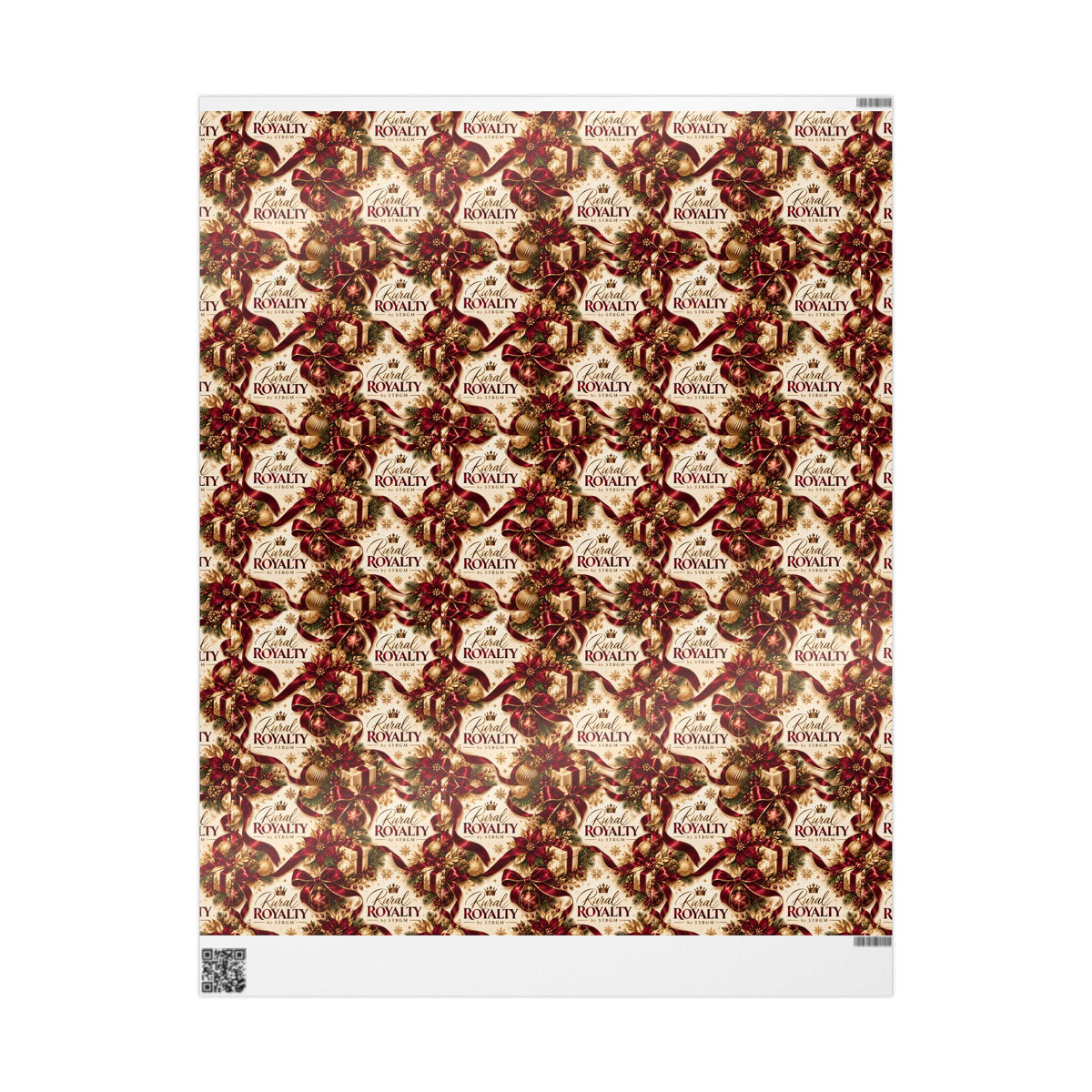 Christmas Wrapping Paper – Vintage Floral Holiday Gift Wrap