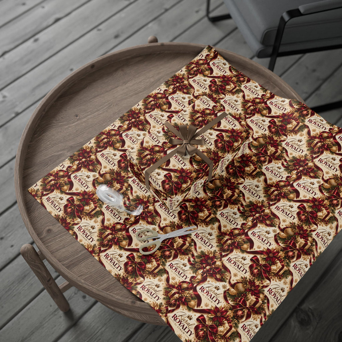 Christmas Wrapping Paper – Vintage Floral Holiday Gift Wrap
