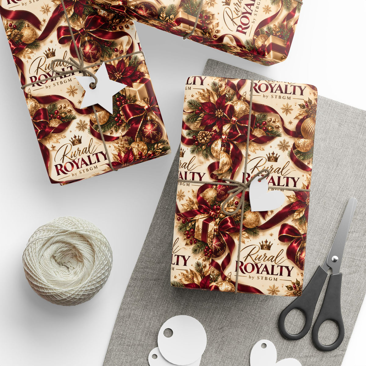 Christmas Wrapping Paper – Vintage Floral Holiday Gift Wrap