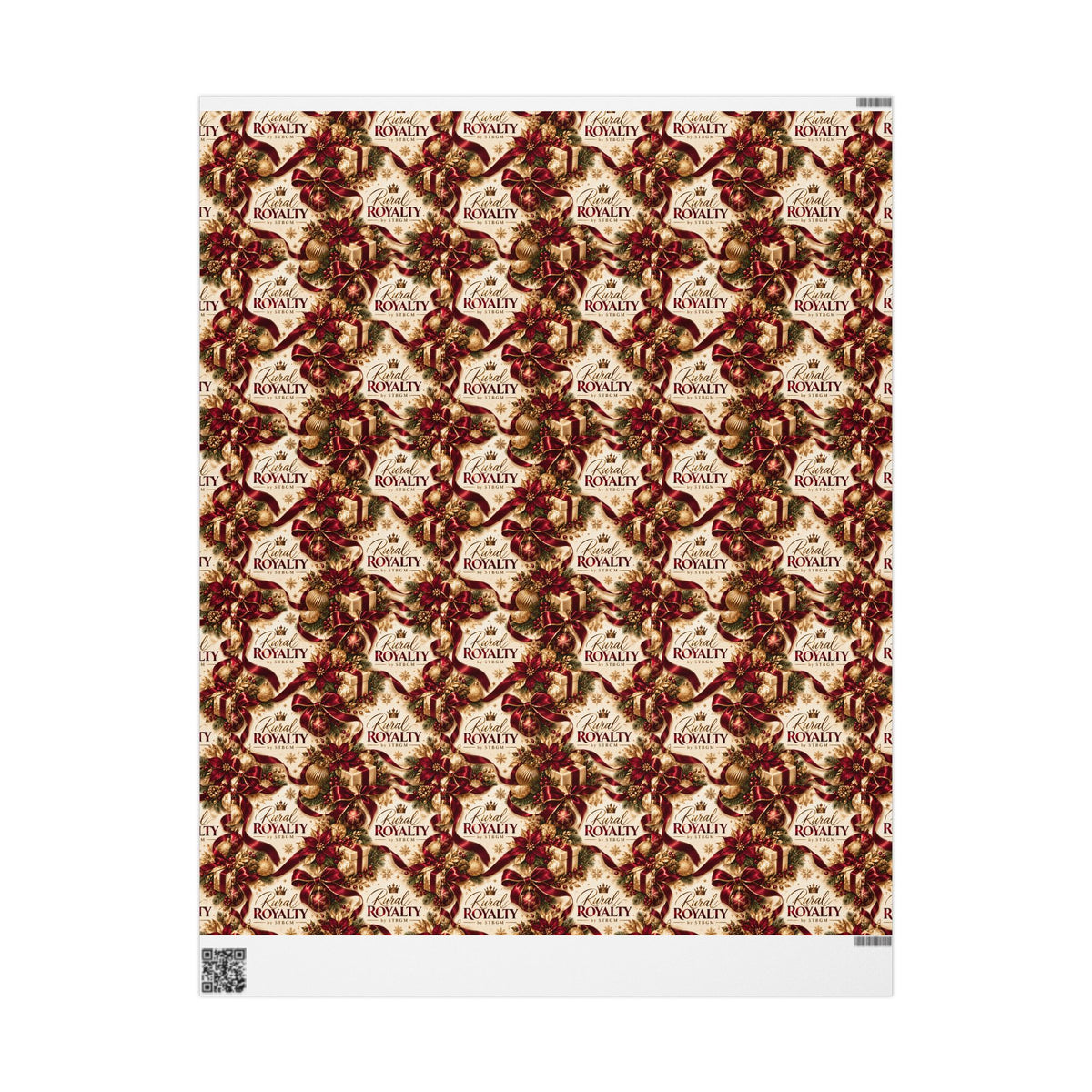 Christmas Wrapping Paper – Vintage Floral Holiday Gift Wrap