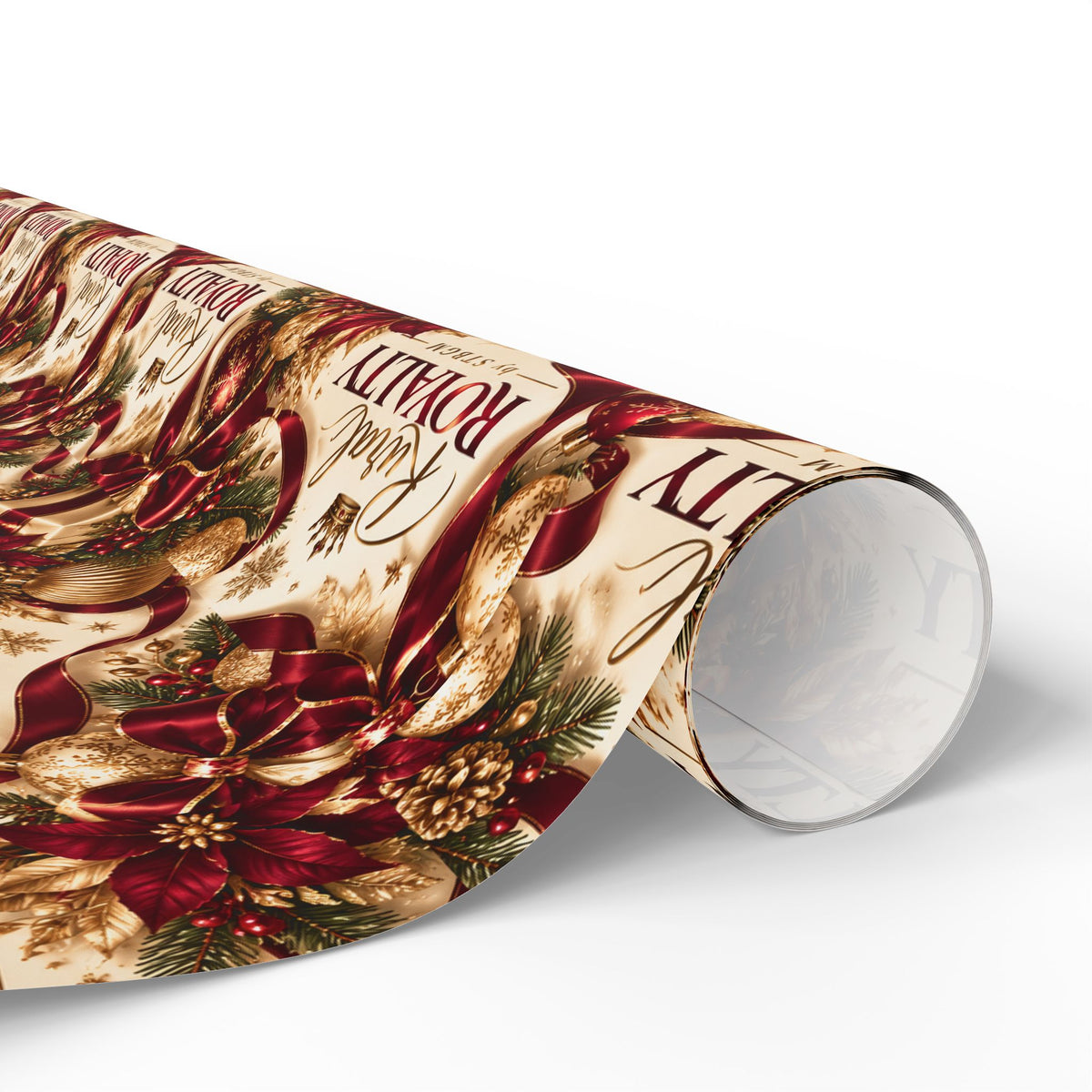 Christmas Wrapping Paper – Vintage Floral Holiday Gift Wrap